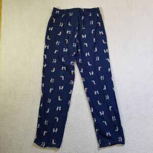 Gap Body Holiday Husky Dog Santa Pajama Flannel Pants Bottoms Unisex Size Medium